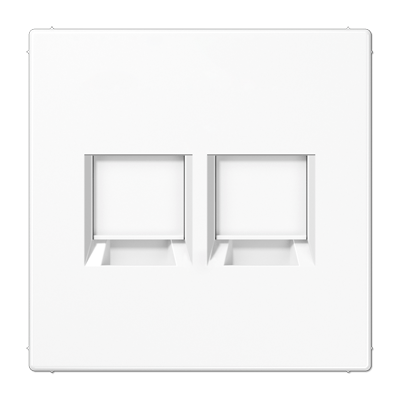 Placa Mod.Jack-Radio 2 tomas LS color blanco alpino