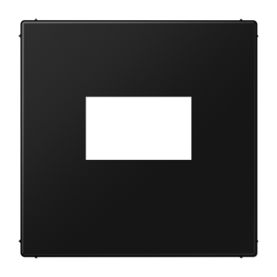Placa toma USB LS negro mte