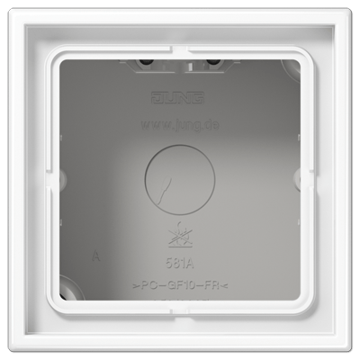 Caja de superficie. simple LS color blanco alpino