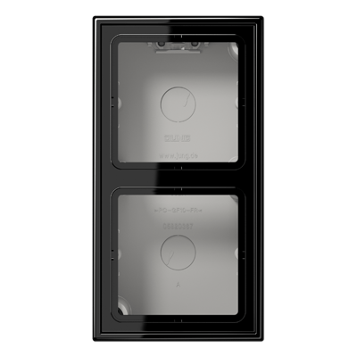 Caja de superficie. doble LS color negro