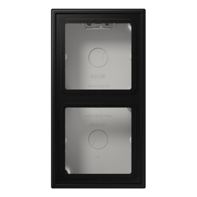 Caja superficie. doble LS color negro mate