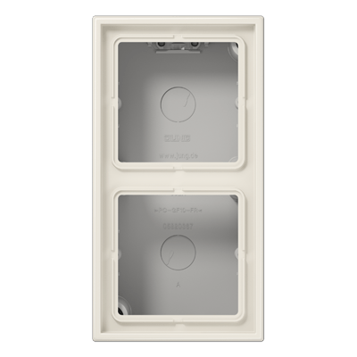 Caja superficie. doble LS color blanco