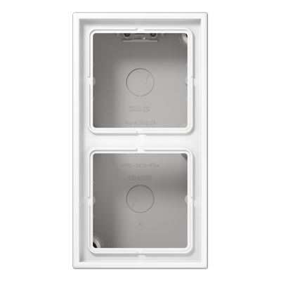 Caja superficie. doble LS color blanco alpino