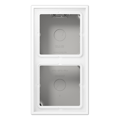 Caja superficie. doble LS bl color mate