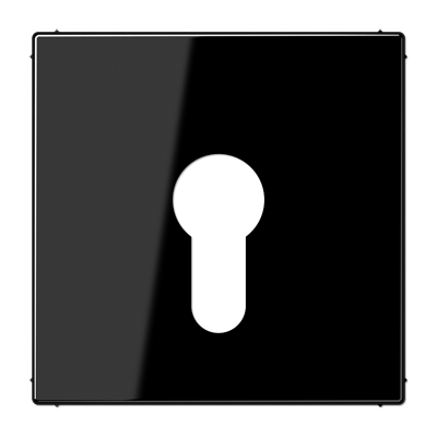 Placa interruptor llave LS color negro
