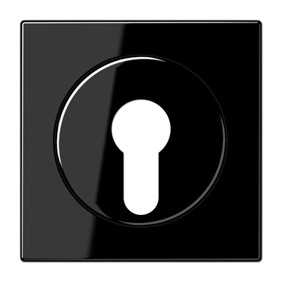 Placa interruptor llave LS color negro