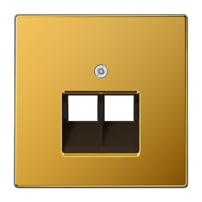 Placa Mod.Jack 2 tomas. LS color oro