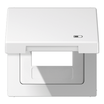 Tapa abatible retroceso simb. USB LS bl. Alpino