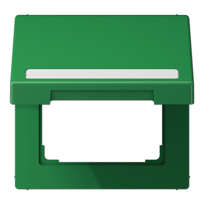 Tapa abatible retroceso simb. LAN LS color verde