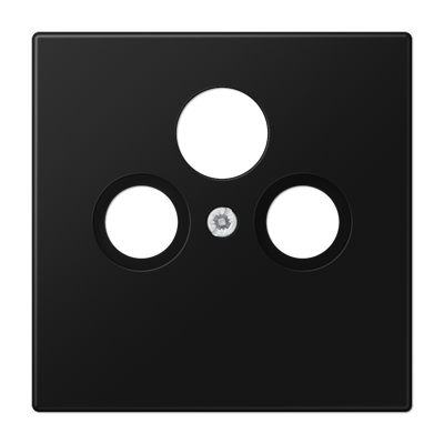 Placa toma SAT TV. LS color negro mate