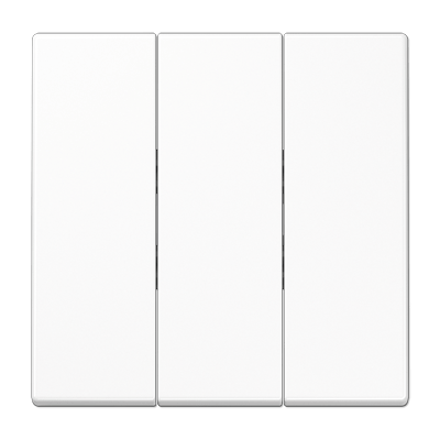 Tecla triple LS color blanco alpino