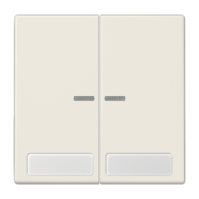 Tecla doble inscr. LS color blanco