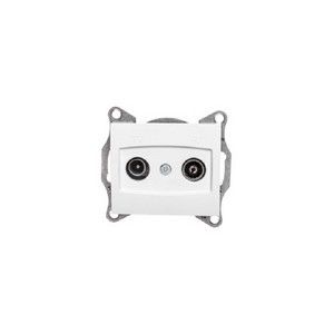 Toma Intermedia Tv/R - 4Db color blanco