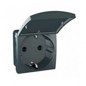 Toma de corriente ancho 250V Bipolar con toma tierra lateral