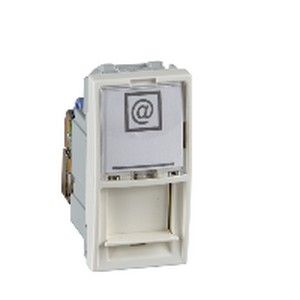 Toma RJ45 UTP estrecha categoría 6 color marfil
