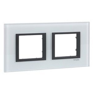 Marco Unica Class de 2 elementos color blanco cristal