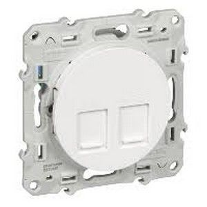 Toma RJ45 doble categoria 5 UTP color blanco