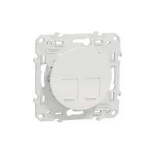 Toma RJ45 doble categoria 6 UTP color blanco