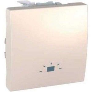 Pulsador ancho LUZ 10A color marfil