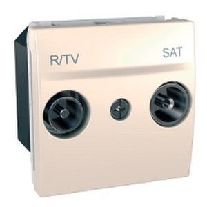 Toma R-TV/SAT. Final color marfil
