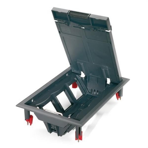 Caja de suelo con 6 mecanismos 45x45mm