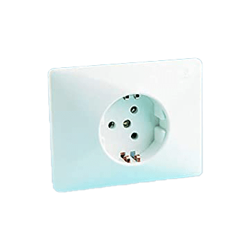 Base enchufe 3P + neutro + toma tierra lateral 25A
