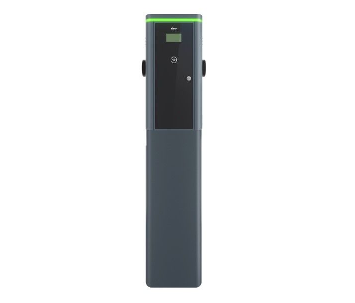 Cargador V.E de columna 2x Socket T2 7,4 kW - Max. 14,8 kW Monofásico + Protección contra sobretensiones permanentes y transitorias
