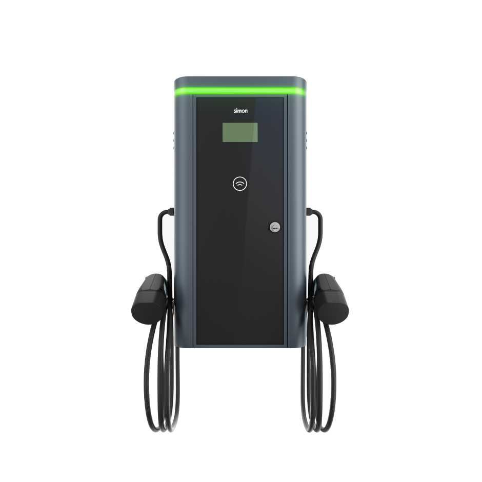 Cargador V.E de pared 2x Cable recto 5m T2 7,4 kW - Max. 14,8 kW Monofásico + Módem 4G