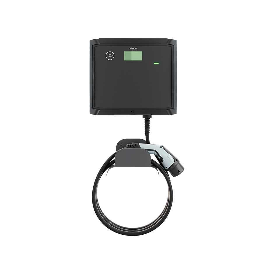 Cargador V.E de pared Cable recto 5m T2 22 kW Trifásico con Modem