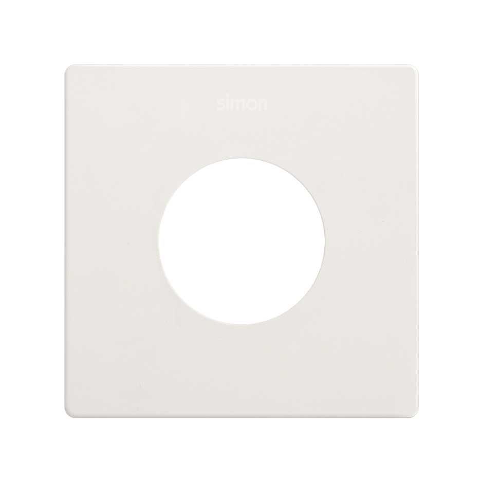 Marco estética mínima para base schuko CLEAN para de 1 elemento color blanco