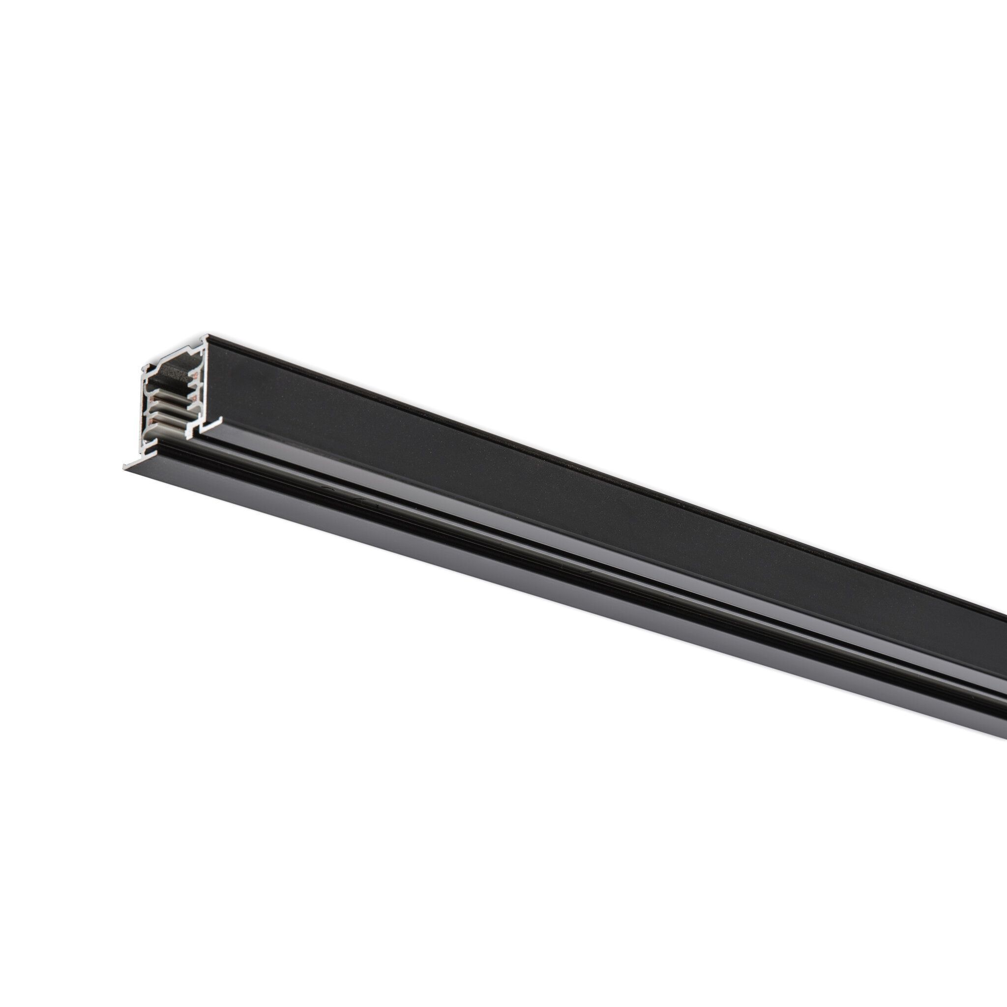 CARRIL trifásico empotrable negro 2m