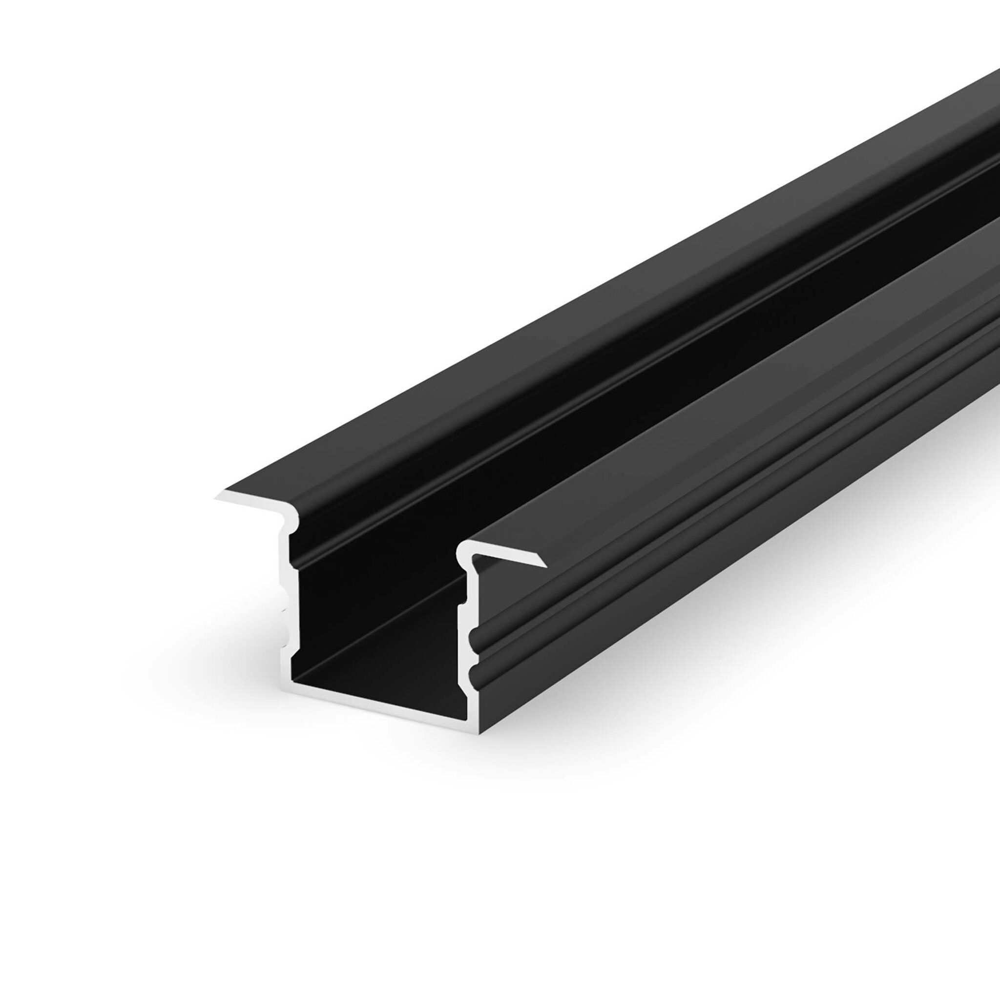 Perfil empotrar negro 2M