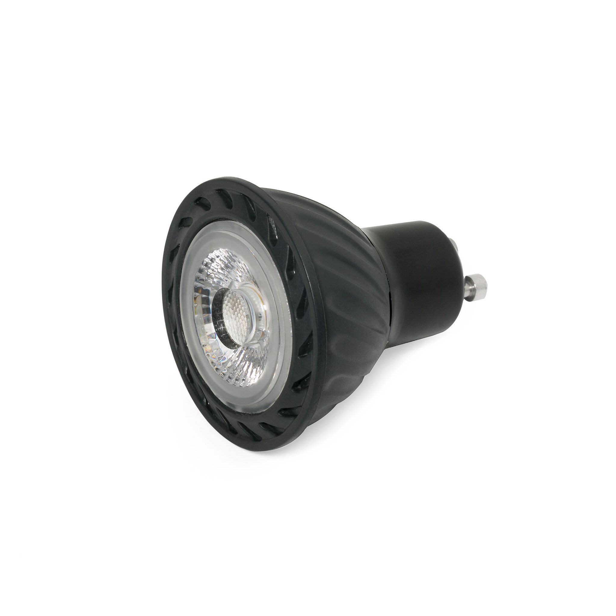 Bombilla GU10 LED 7W 2700K 60° dimable color negra