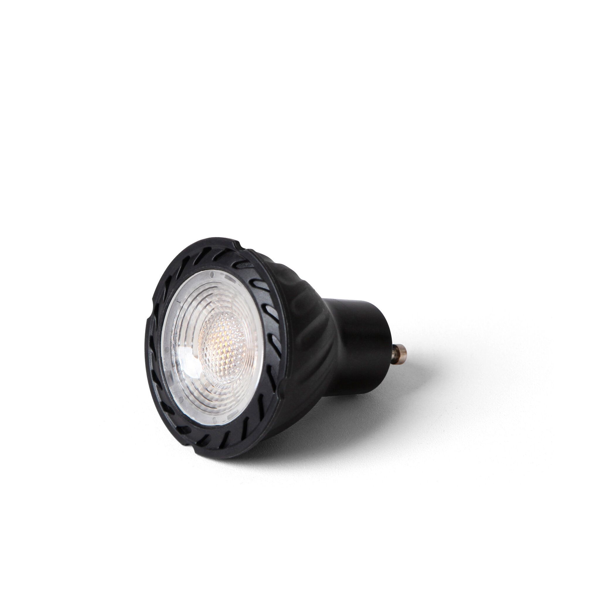 Bombilla GU10 LED 5W 2700K 60° color negra