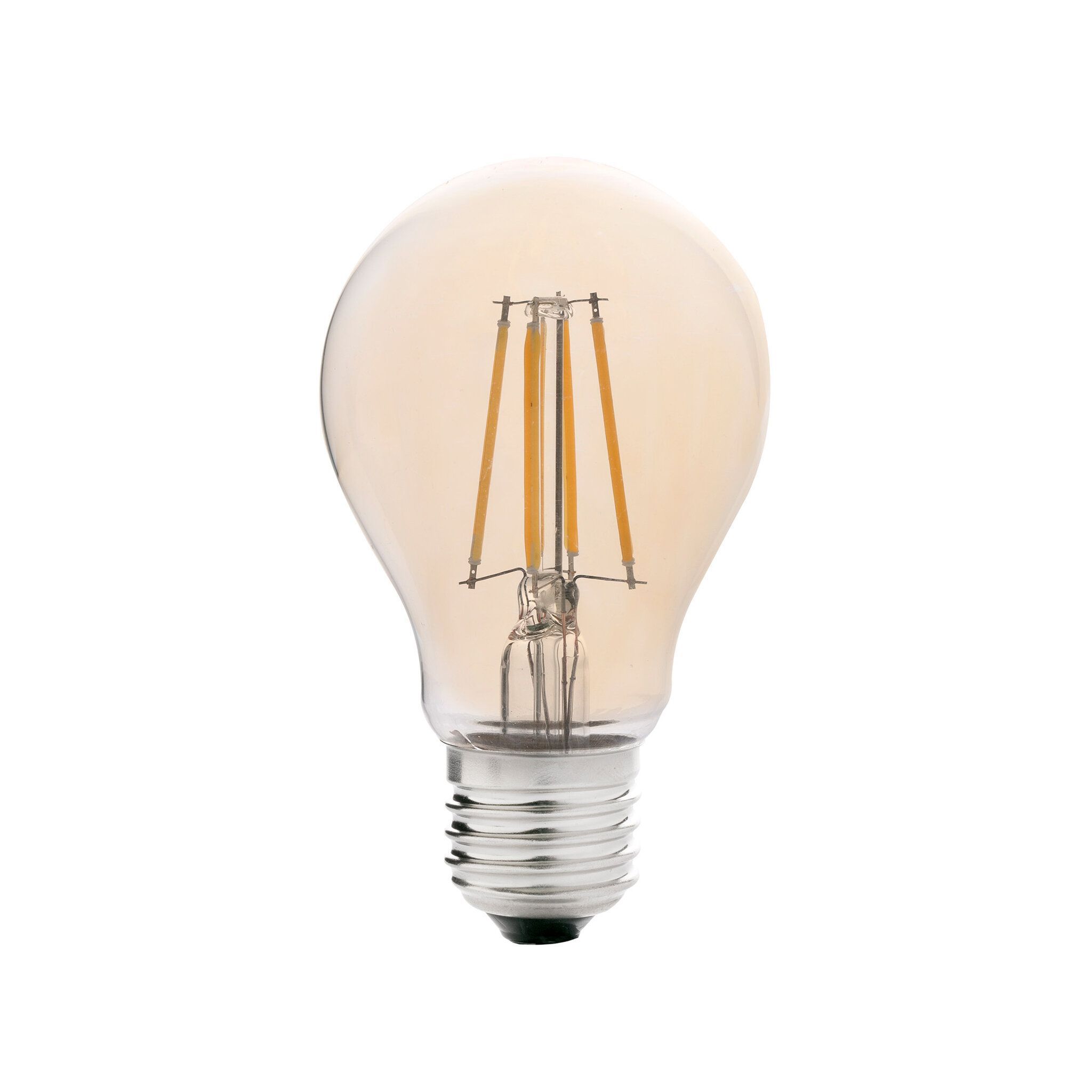 Bombilla estándar filamento LED ámbar E27 4W 2200K