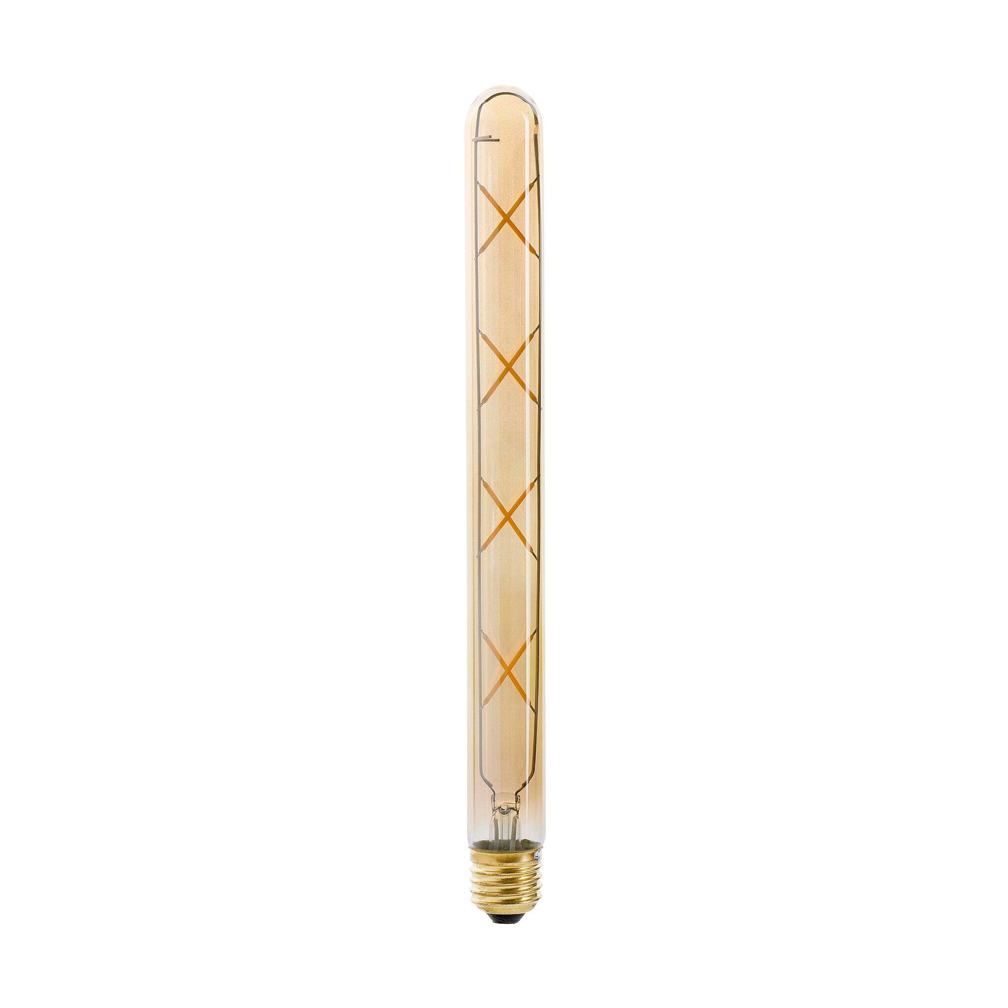 Bombilla T30 filamento ámbar E27 LED 6W 2200K