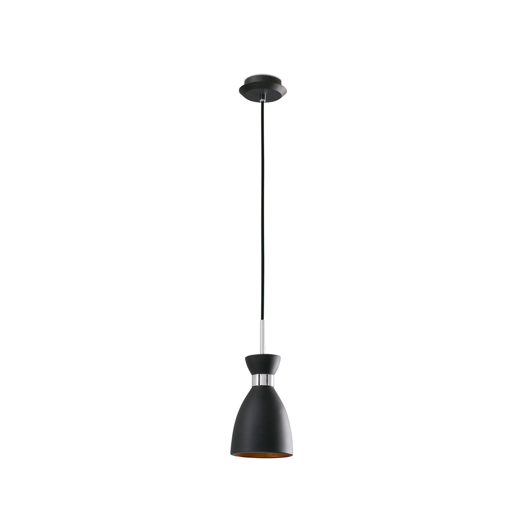 RETRO Lámpara colgante negro y color cobre