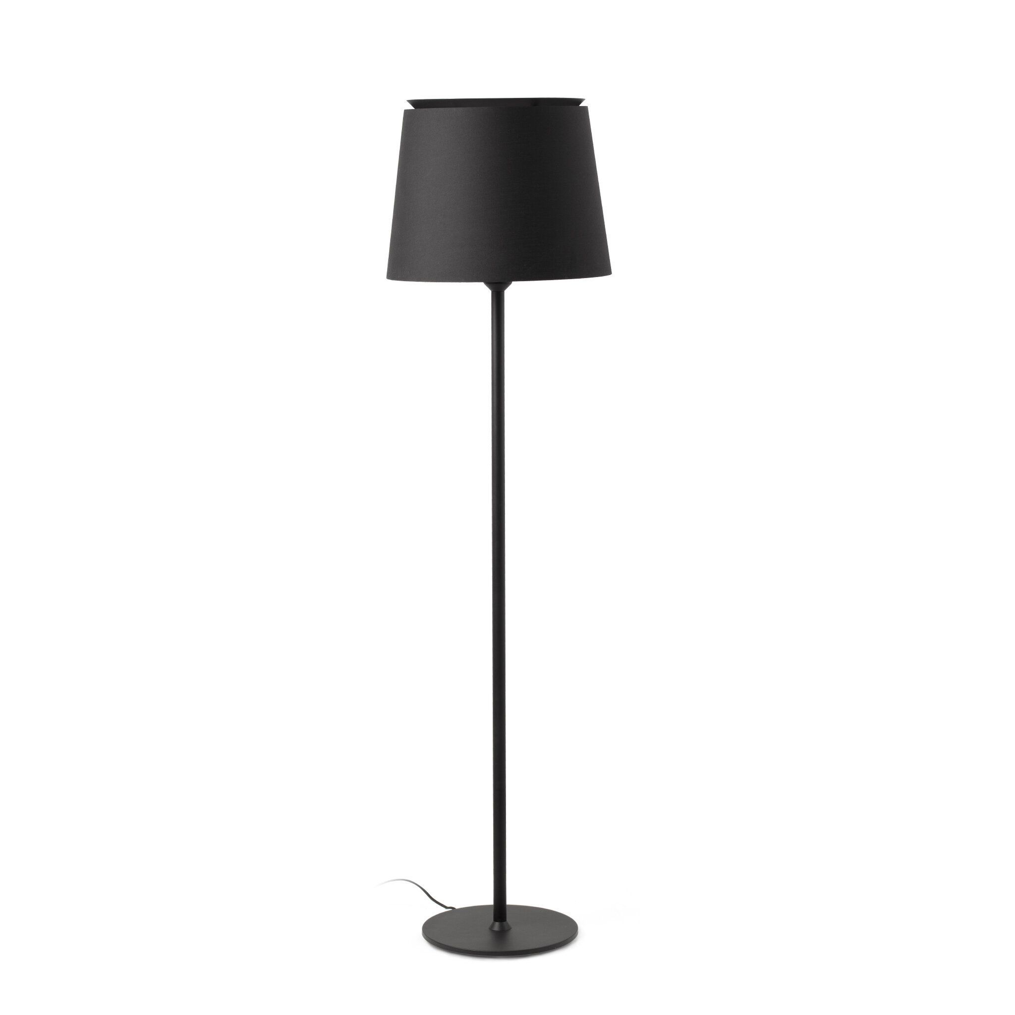 SAVOY Lámpara de pie negra/negra