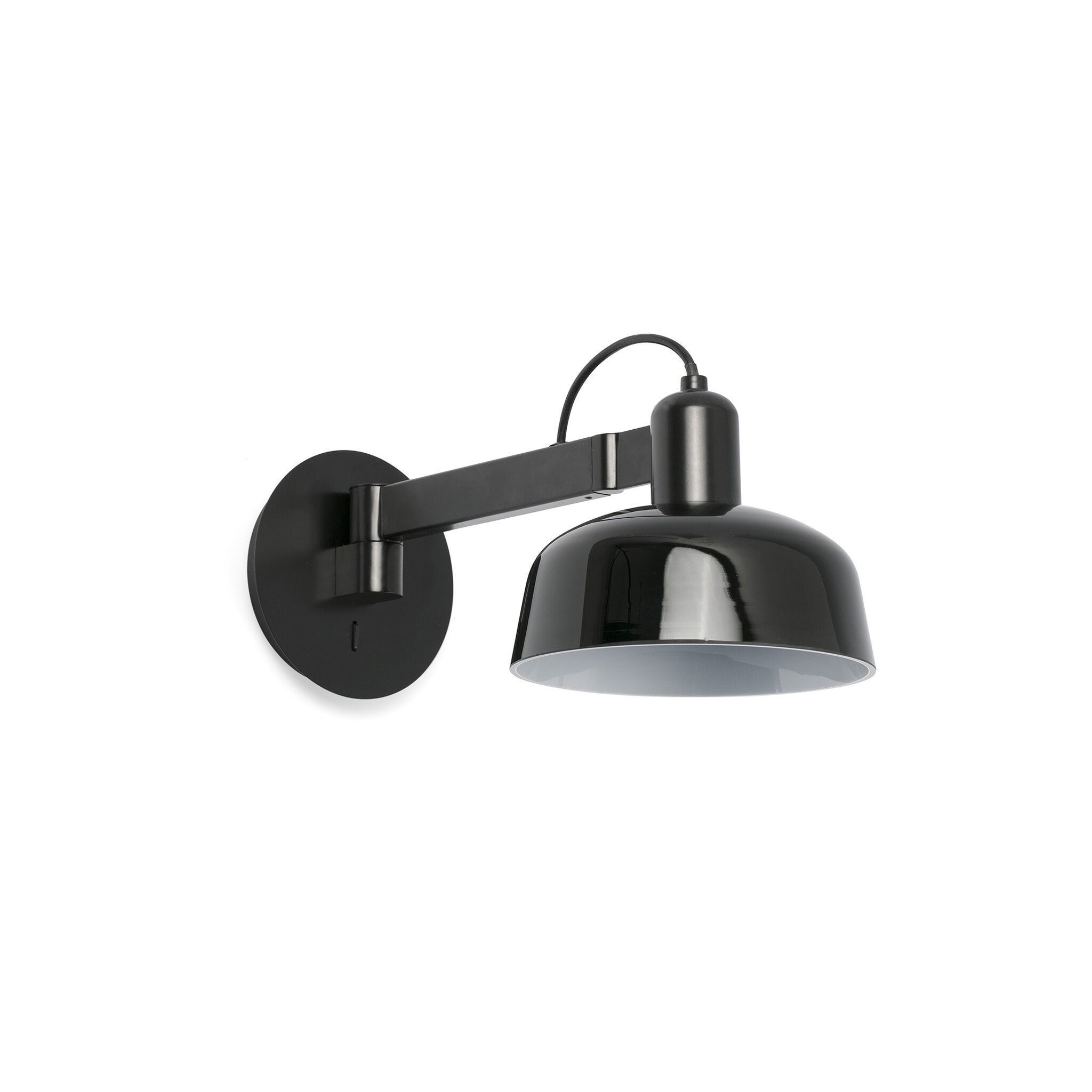 TATAWIN Lámpara aplique brazo de pared color negro
