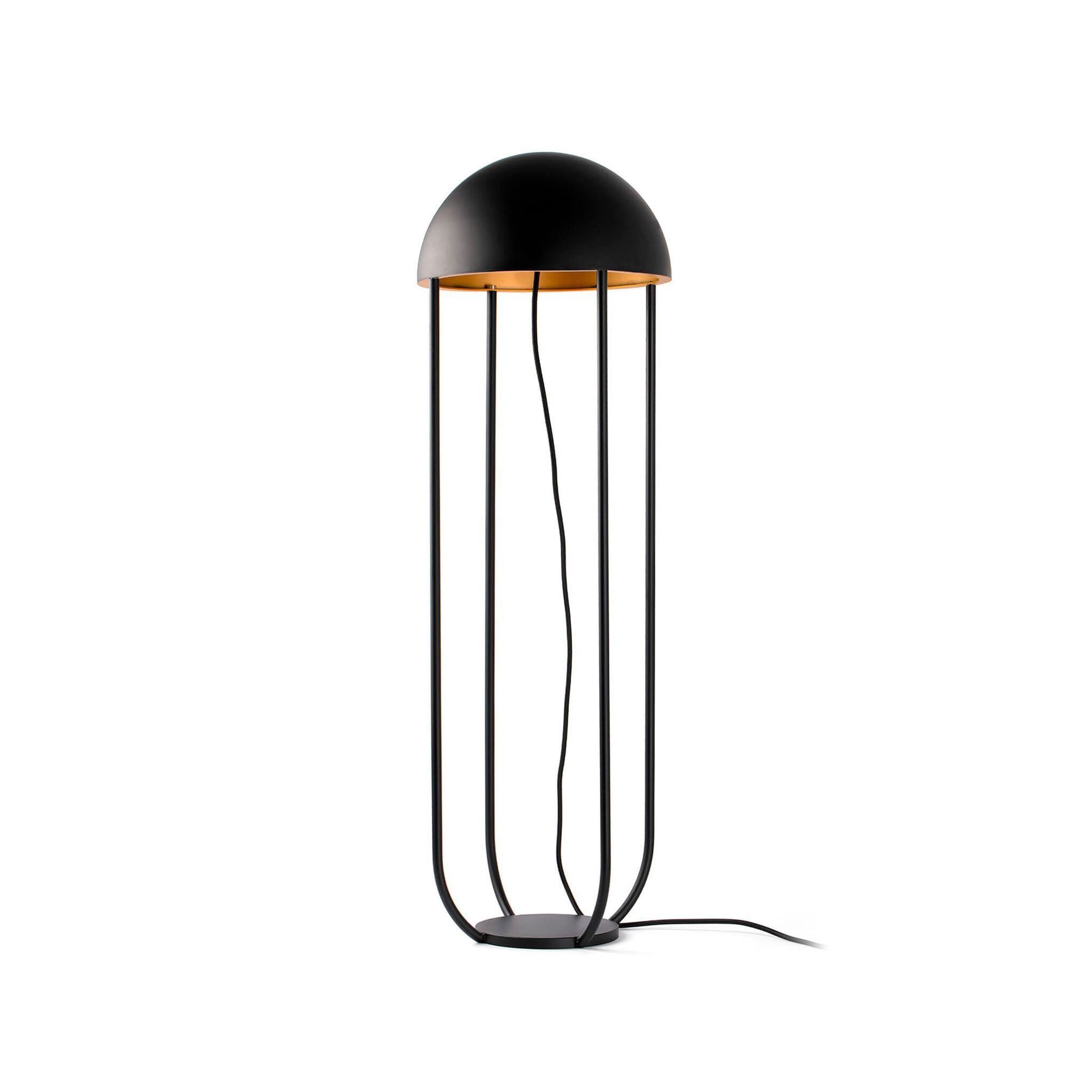 JELLYFISH Lámpara pie de salón negro y color oro