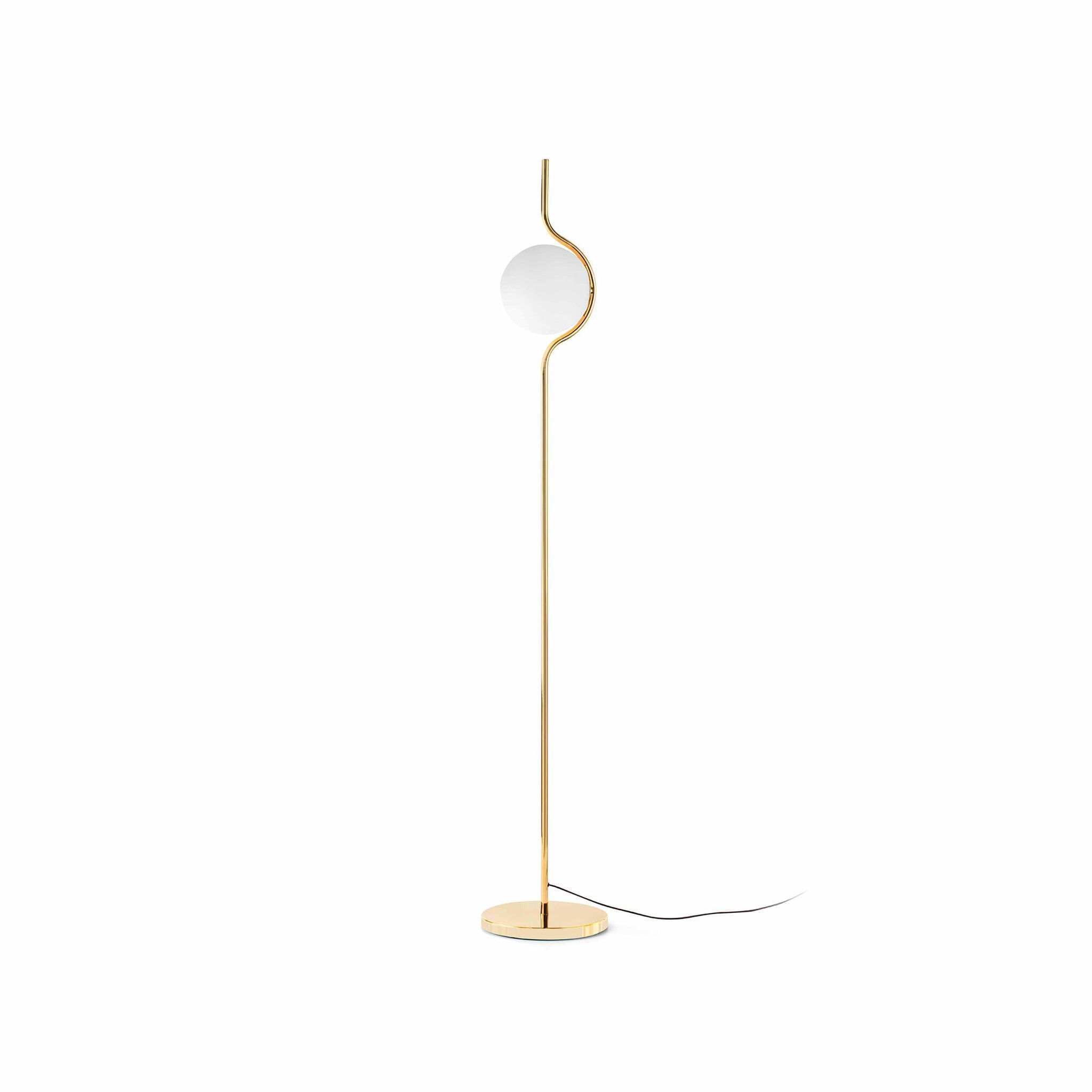 LE VITA Lámpara pie de salón dimable color oro