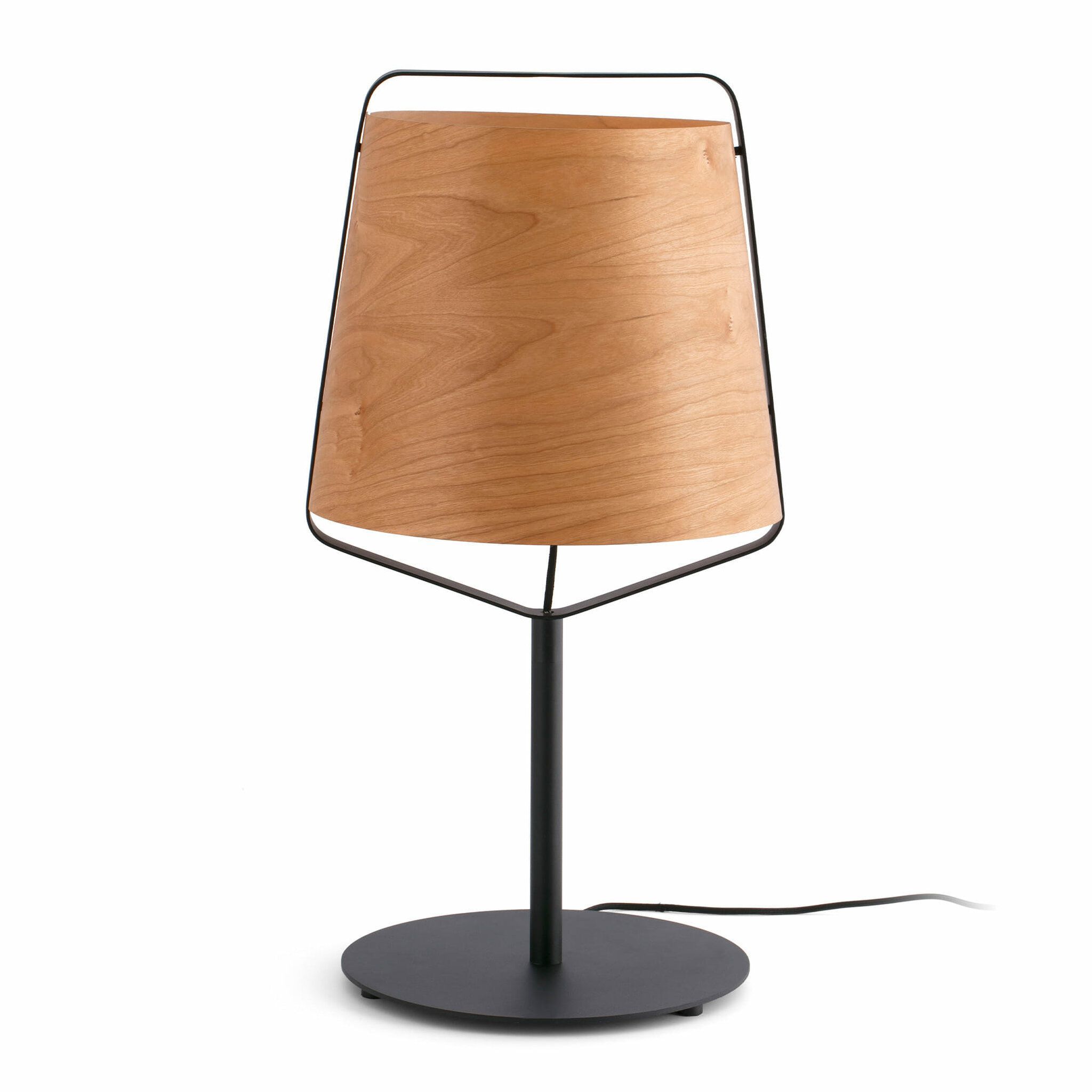 STOOD Lámpara sobremesa negro y madera