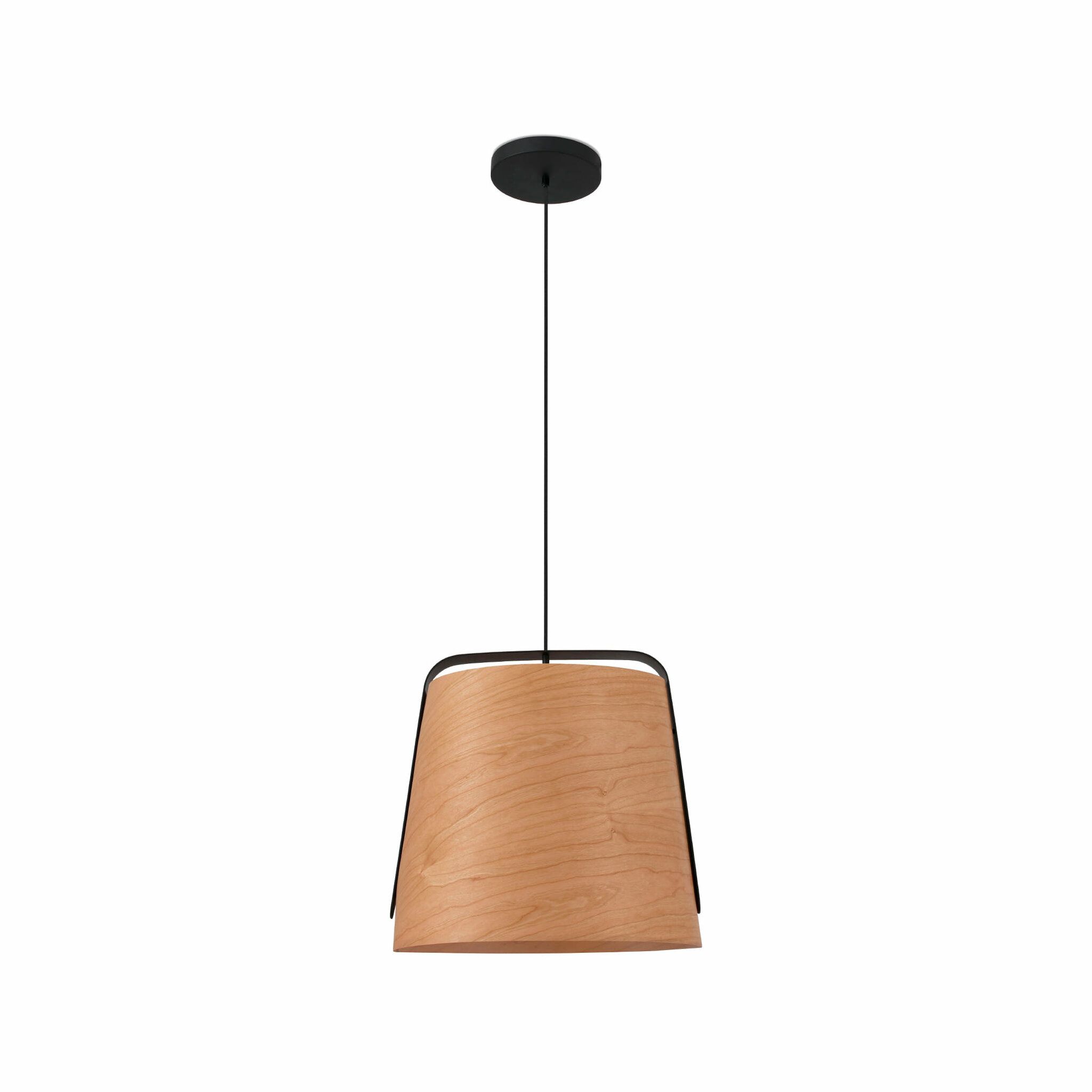 STOOD Lámpara colgante negro y madera