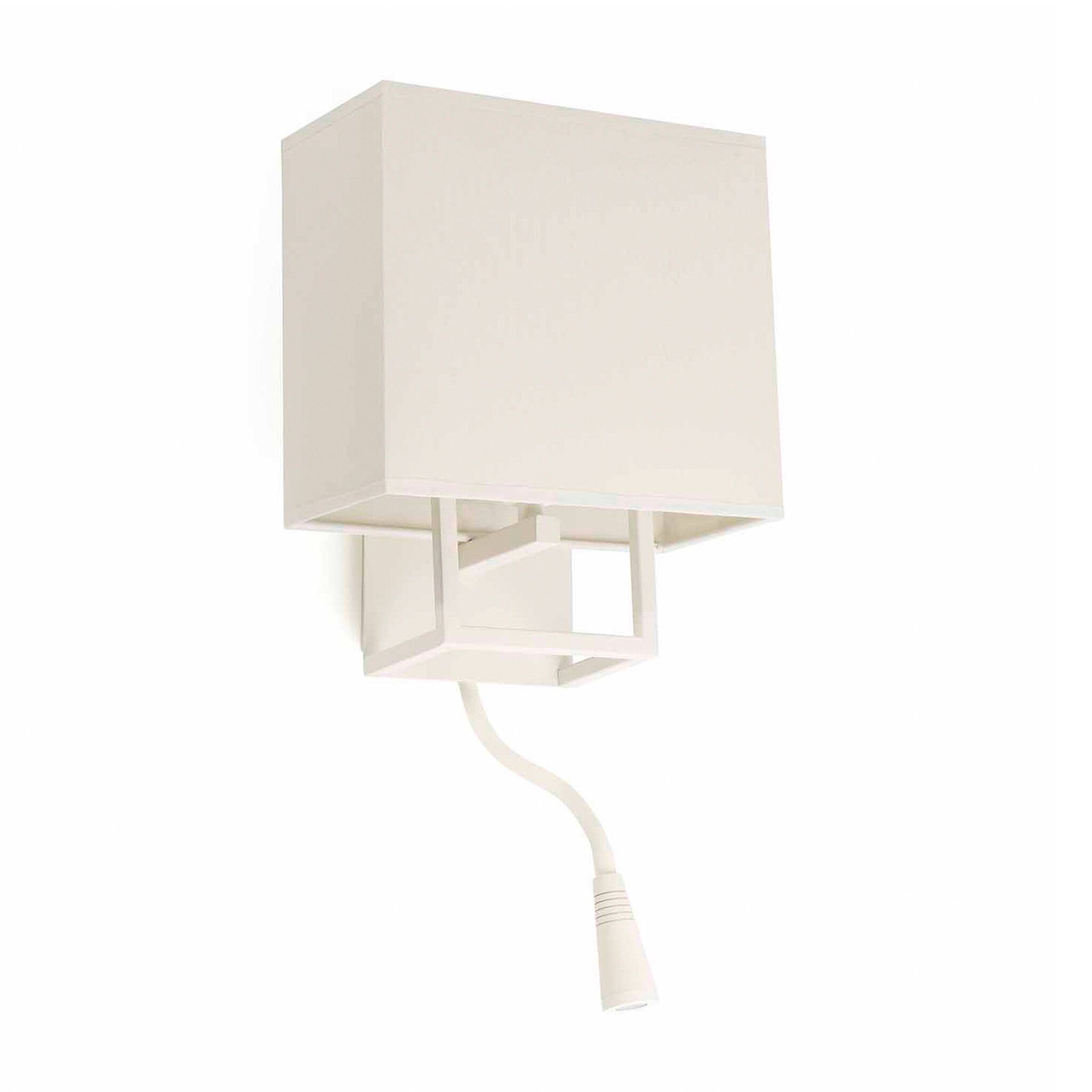 VESPER Lámpara aplique blanco con lector LED