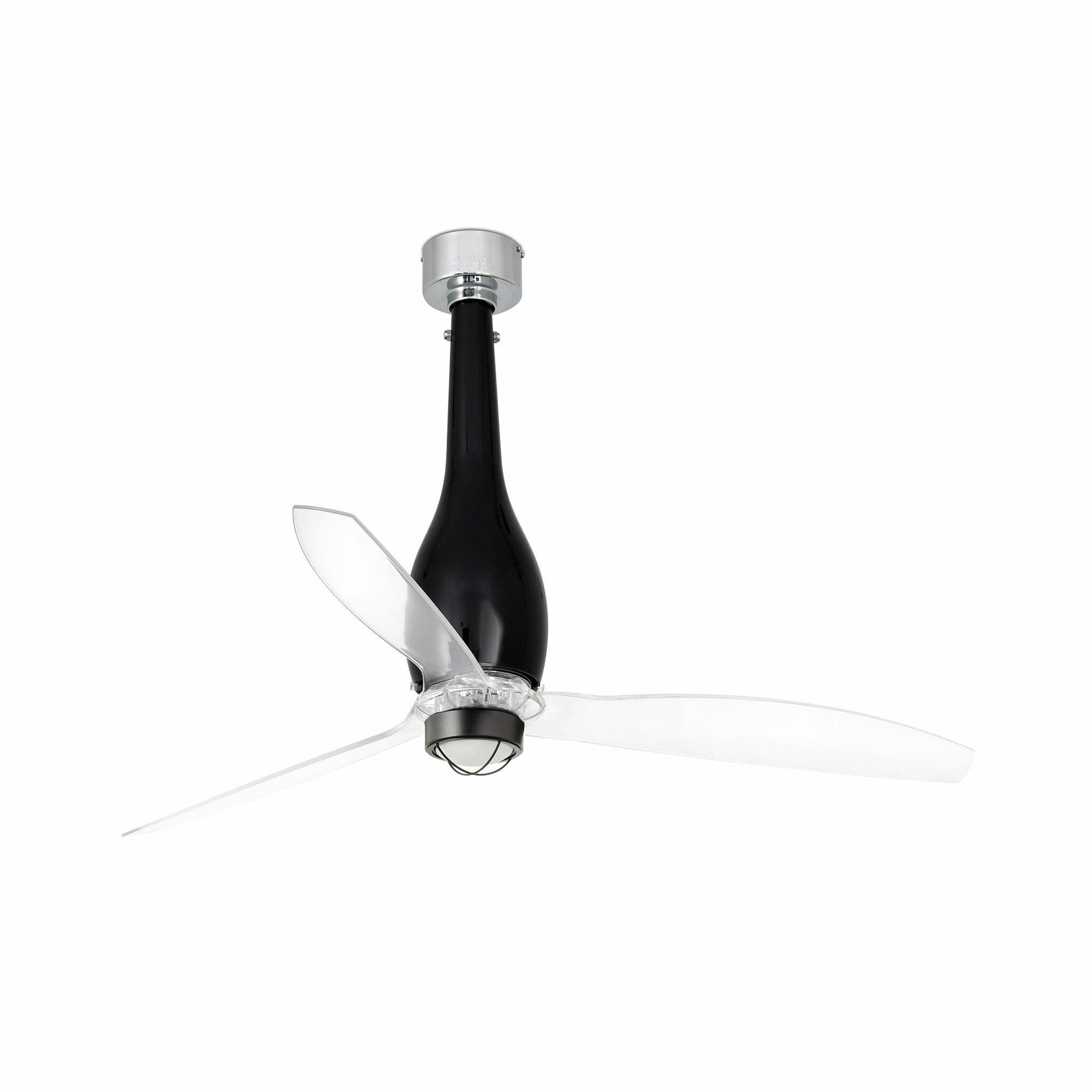 ETERFAN M LED Ventilador negro brillo/transparente DC
