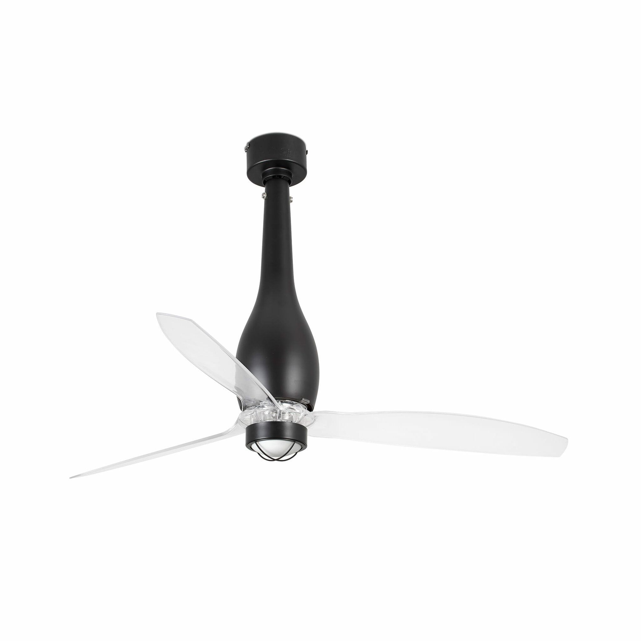 ETERFAN M LED Ventilador negro mate/transparente DC