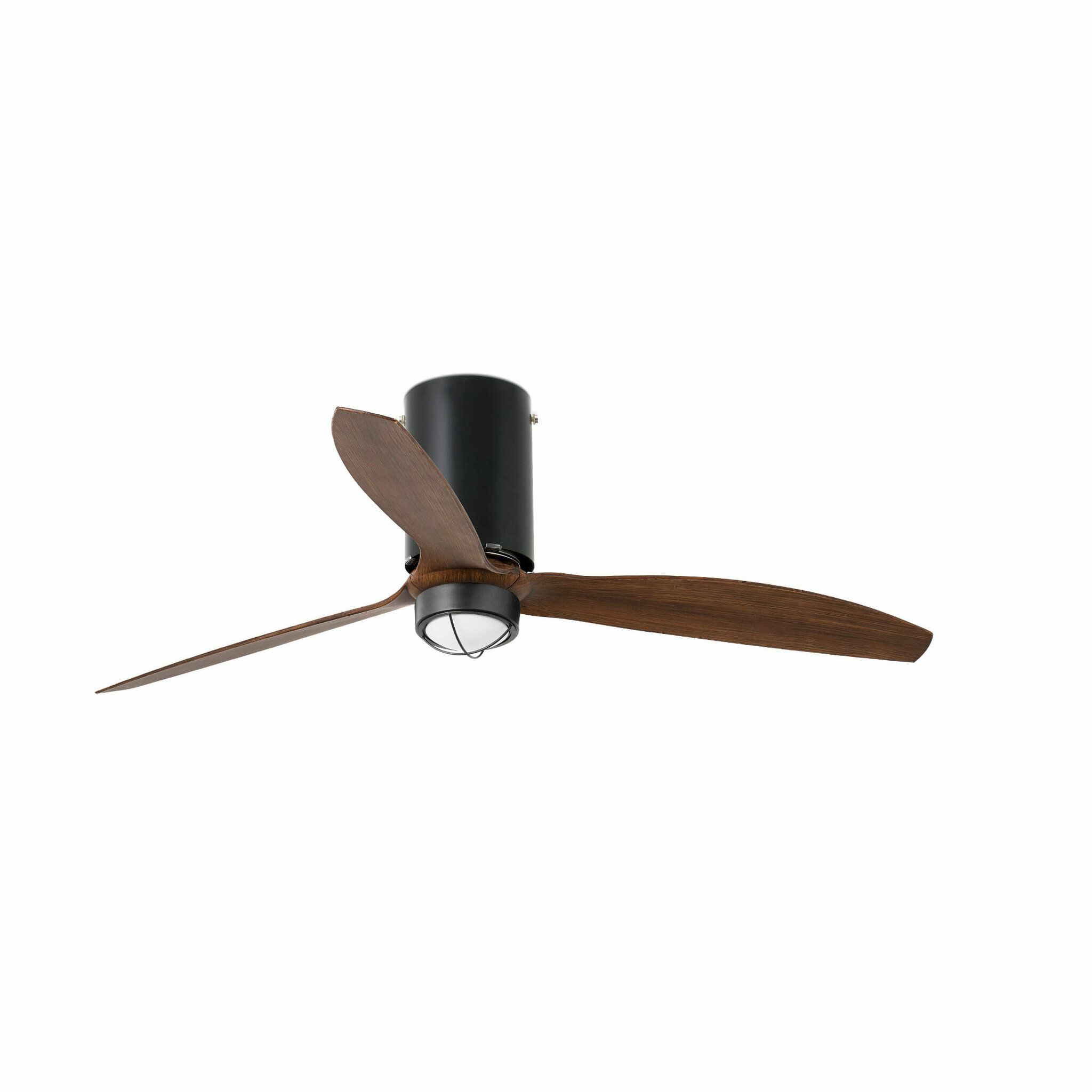 MINI TUBE FAN M LED Ventilador negro mate/madera DC
