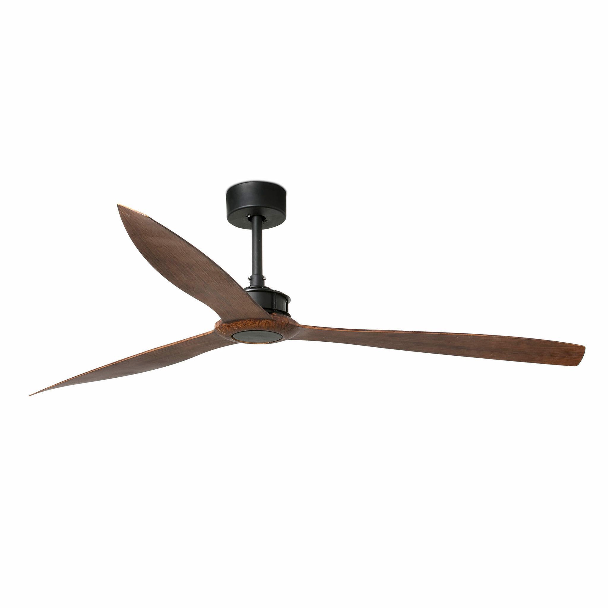 JUST FAN XL Ventilador negro mate/madera 178cm