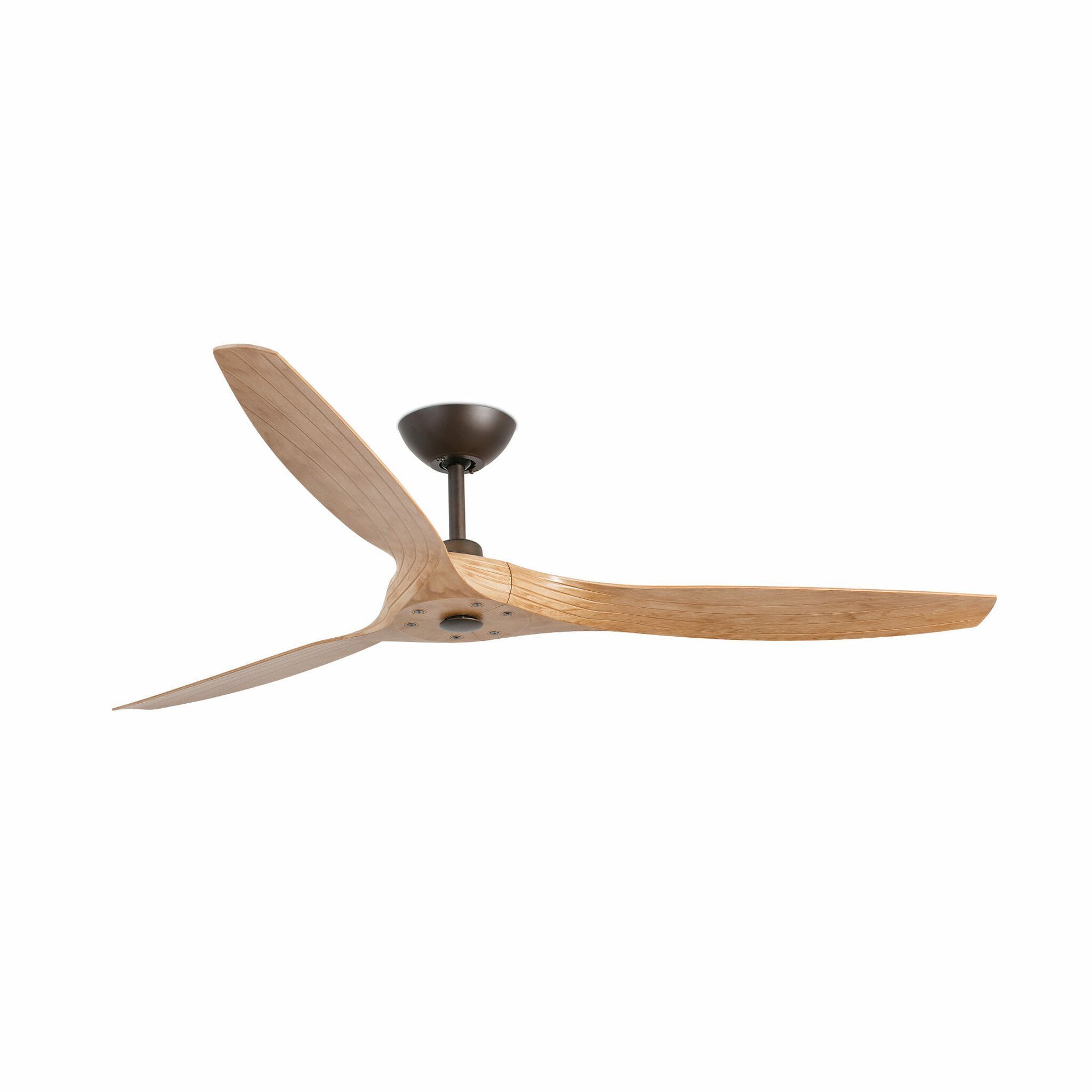 MOREA L Ventilador marrón claro DC