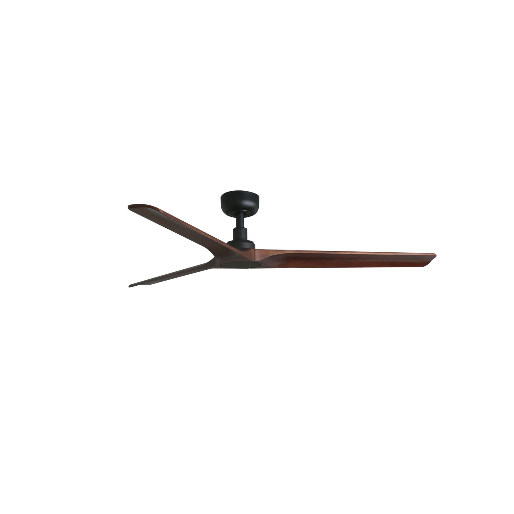 HEYWOOD L Ventilador negro/madera oscura DC